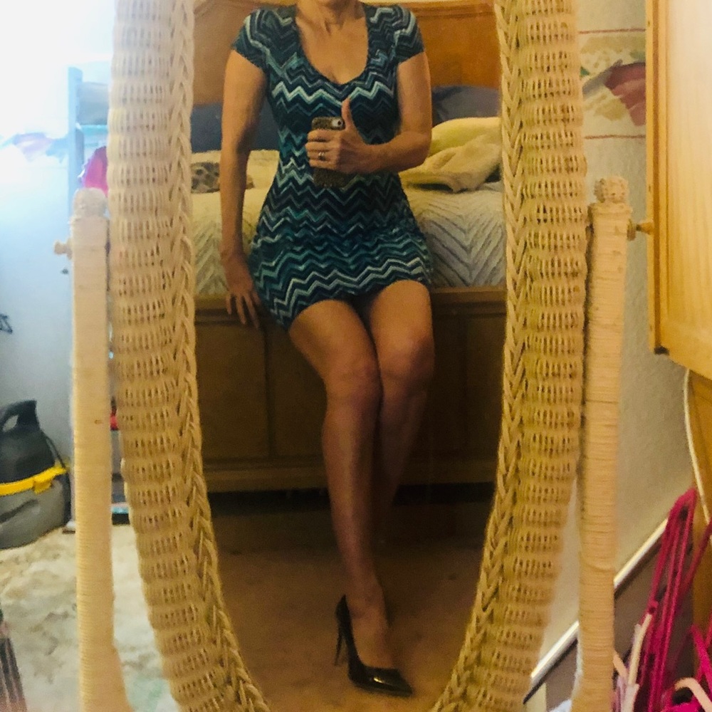 AB Studio Blue Knit Dress